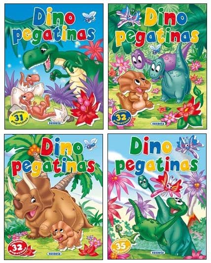Dino pegatinas (Pack de 4 libros)