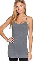 Vista 5 de ShezPretty - Camiseta sin mangas básica para mujer con tirantes tipo espagueti ajustables, 4