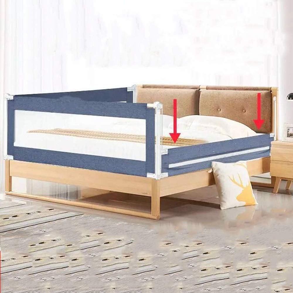 Barandilla de Cama abatible con Anclaje Reforzado, barandilla de Seguridad para Camas de tamaño Individual, matrimonial y matrimonial (tamaño: 1,8 m)
