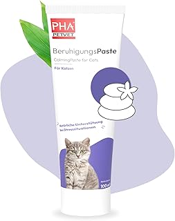 PHA BeruhigungsPaste für Katzen - gegen Stress, Angst, Unruhe, bei Autofahrt, Tierarzt, Silvester, mit Hopfen & Tryptophan, Anti-Stress Mittel, 100 ml product image