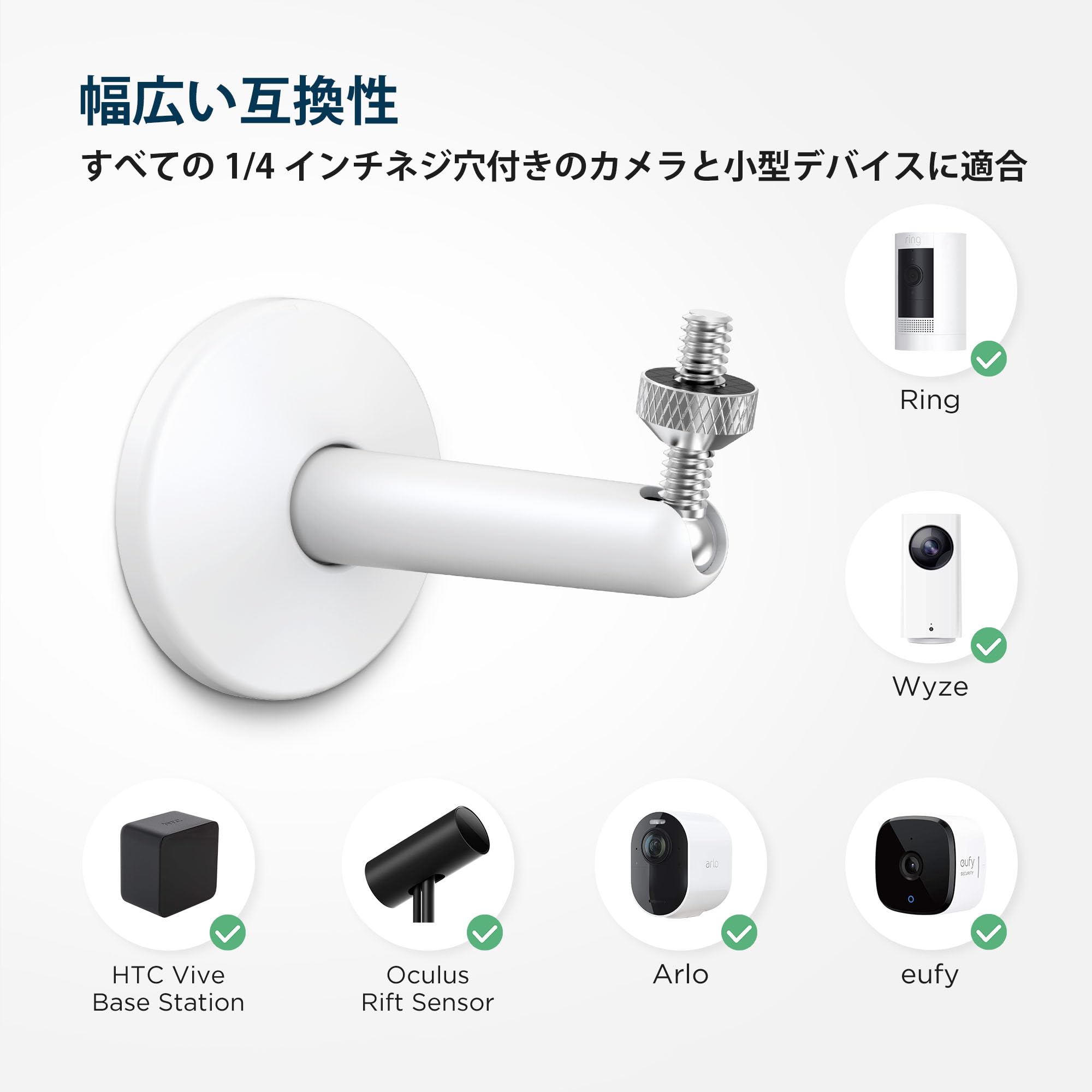 ホワイトセキュリティカメラ 壁取り付け用 Amazon.co.jp: KIWI design 防犯カメラスタンド カメラマウント