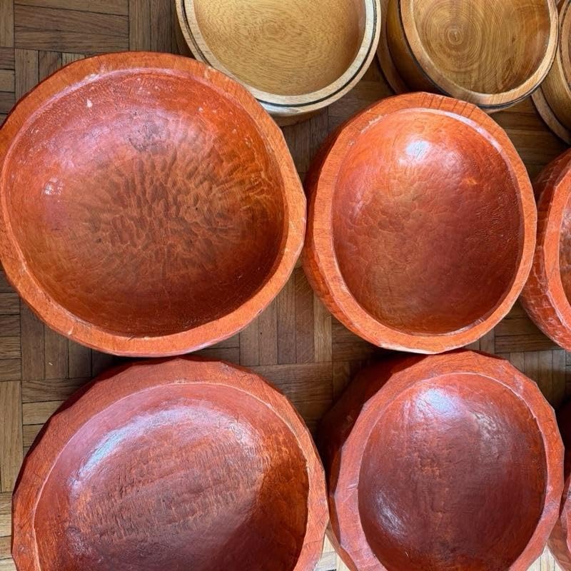 Mortier en Bois Artisanal avec Pilon, Ustensile de Cuisine Traditionnel en Bois Naturel