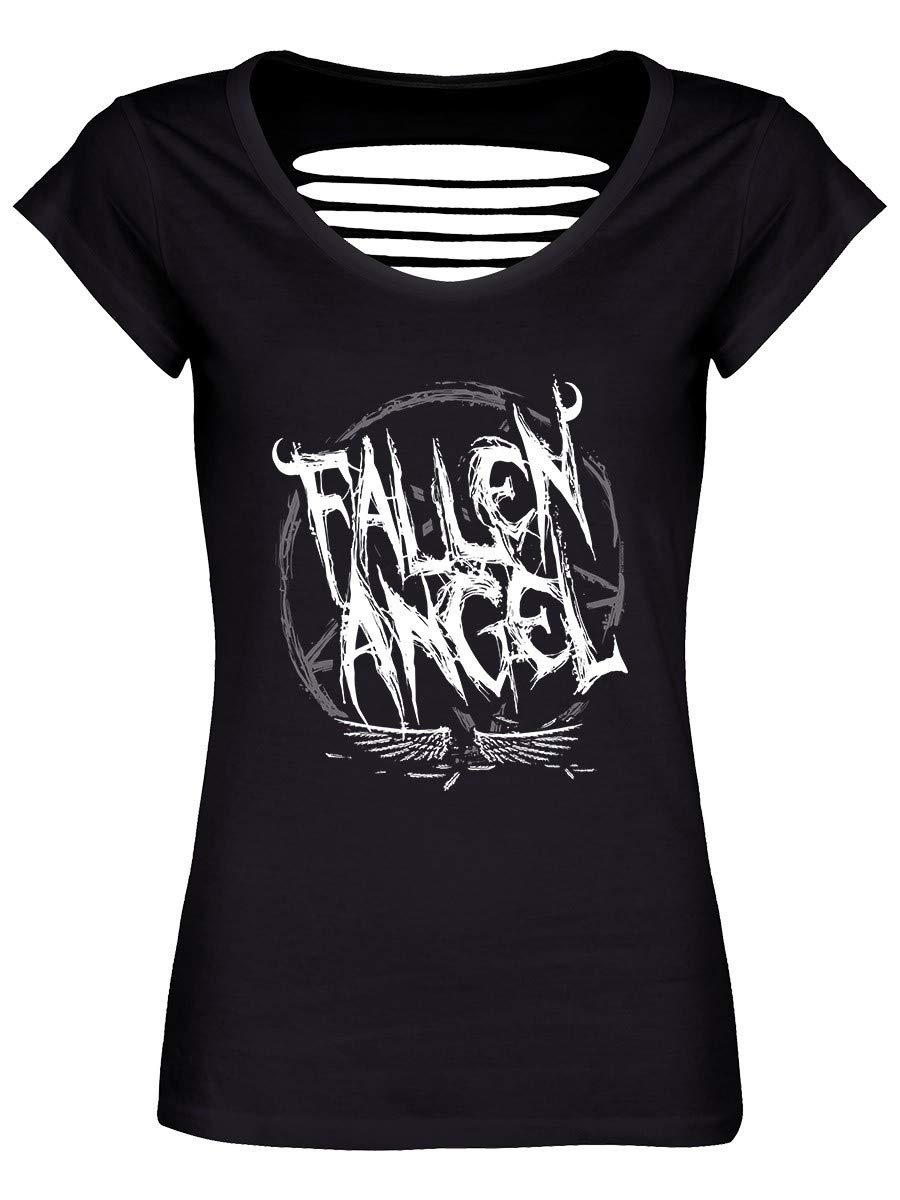 Grindstore Women's Black Fallen Angel Razor Back T-Shirt
