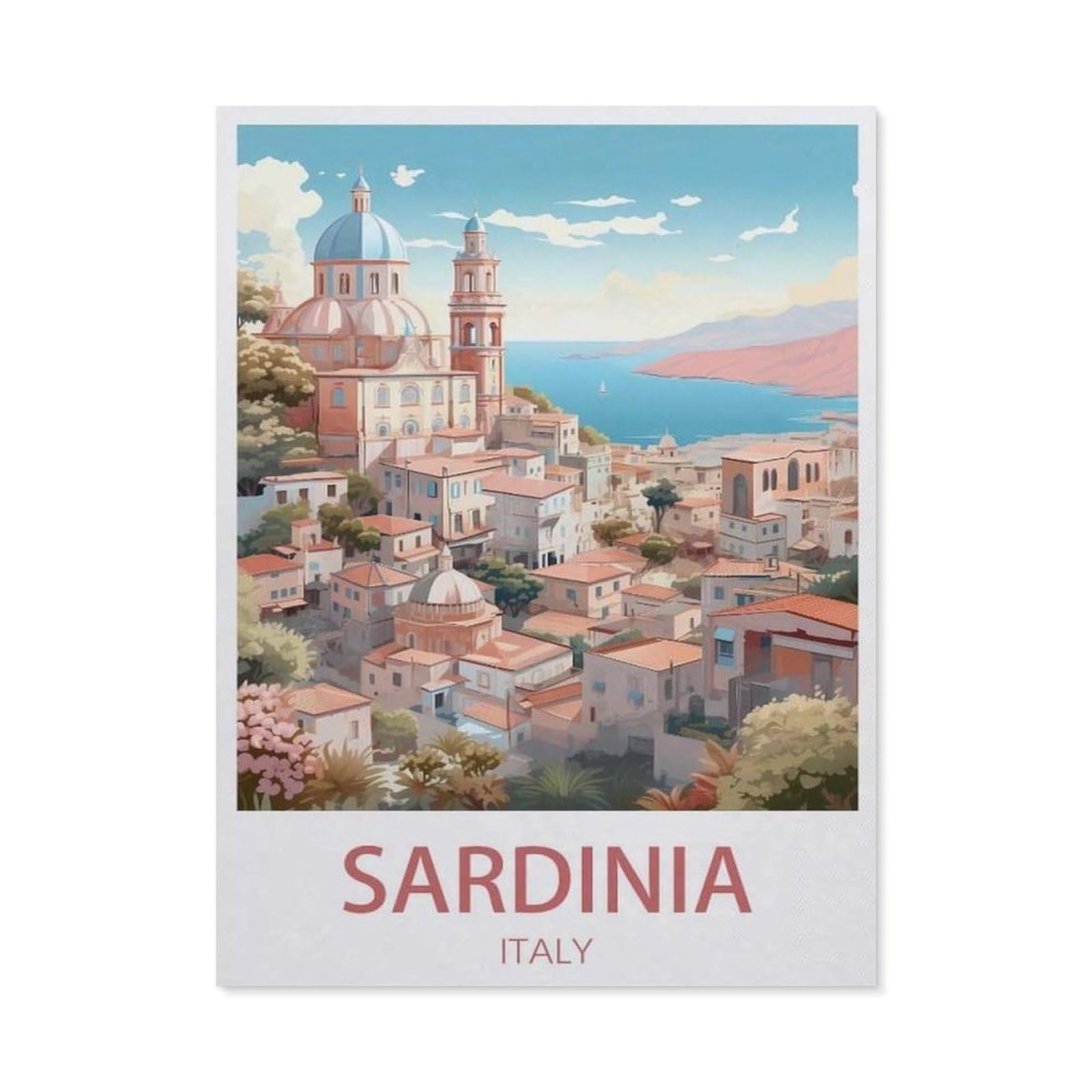 BEAYODKP 5D DIY Diamond Painting，Sardinia Italy ， Landscape（50x60cm）