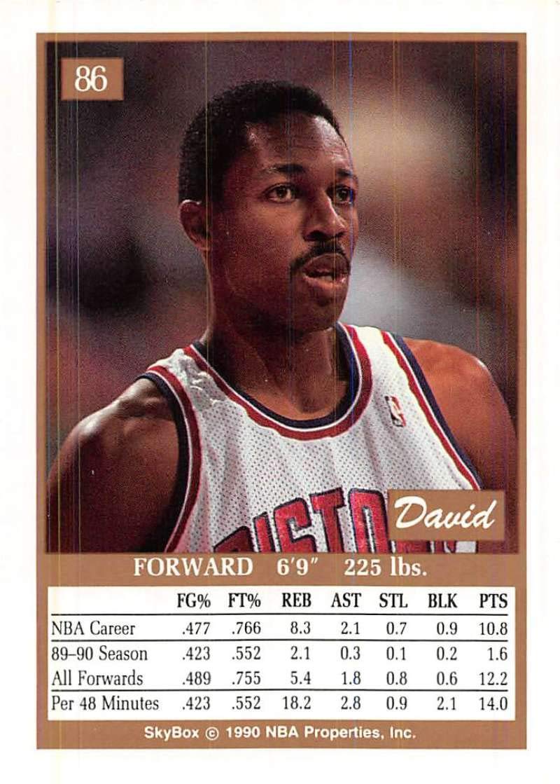 Amazon.com: Basketball NBA 1990-91 SkyBox #86 David Greenwood #86