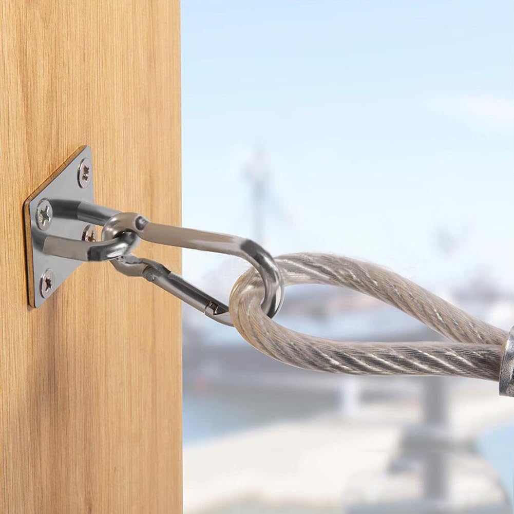 16 Pezzi Moschettone M4 Moschettoni Acciaio Inox 304 Moschettoni Piccoli Fibbia a Molla Gancio Adatto per Corde Ganci per Catene Accessori da Campeggio per Tende da Sole 40 x 4mm