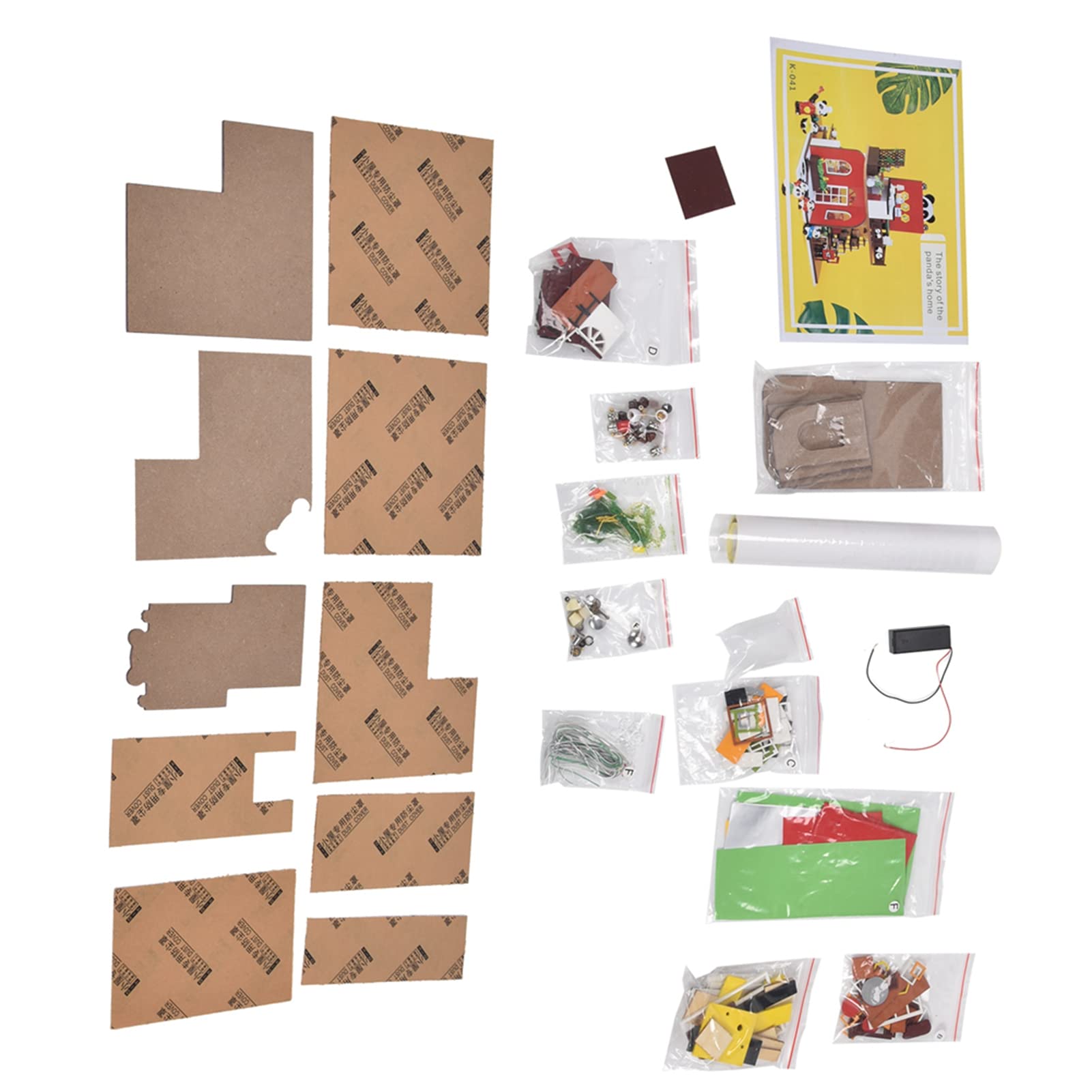 Mini Kit di Mobili per Casa delle Bambole Giocattolo di Assemblaggio Fai-da-te Ecologico per Adulti per la Decorazione Domestica 9,6 X 9,4 X,4 Pollici
