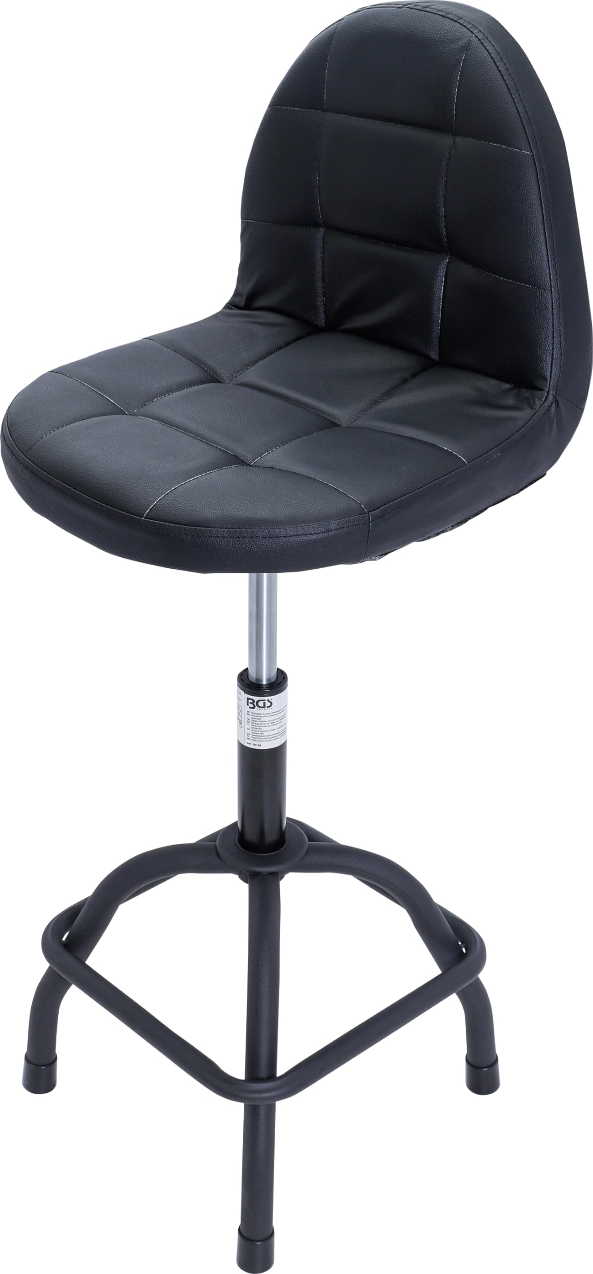 BGS 70146 | Sedia girevole da officina con schienale | regolabile in altezza