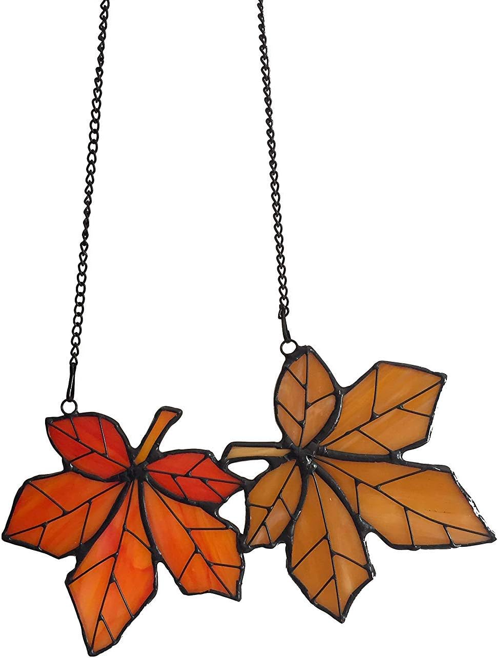 Alivagar Stained Glass Leaves Window Hangings SunCatchers
