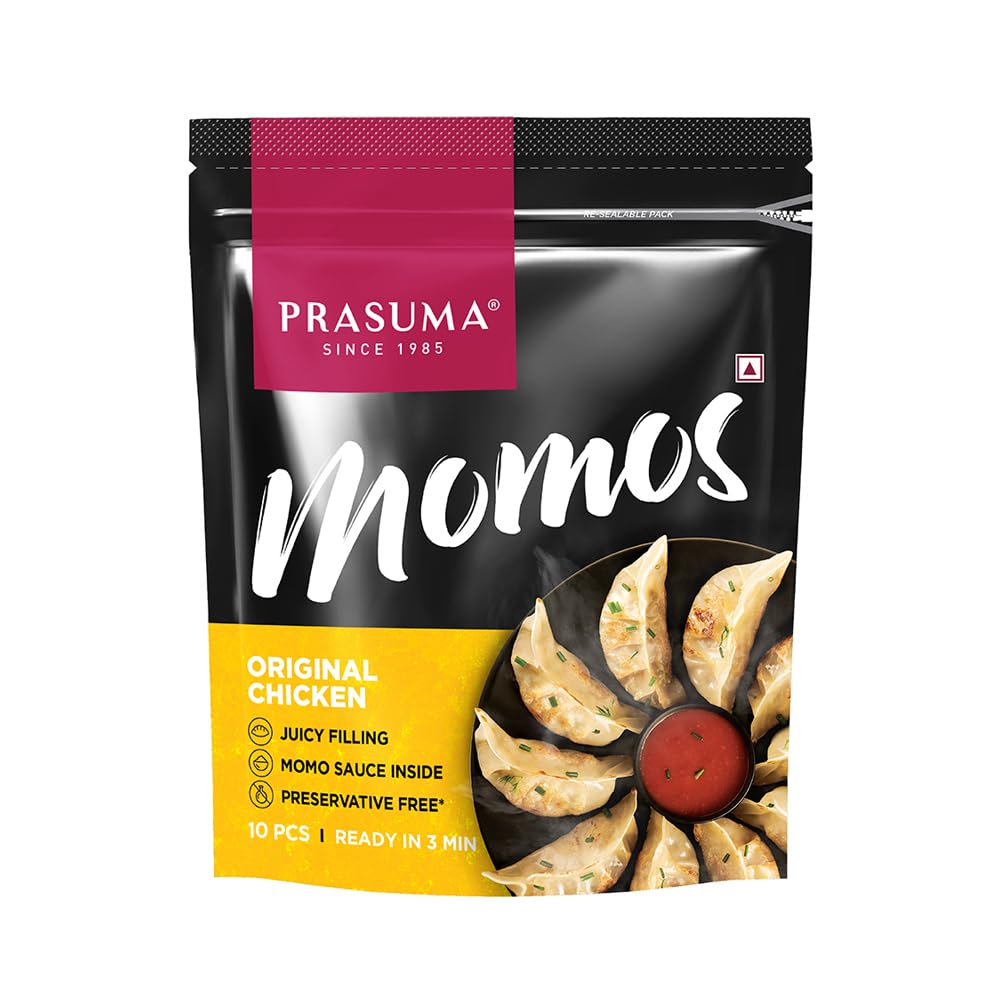 Prasuma Momos Original Chicken, 10 Pieces| Frozen