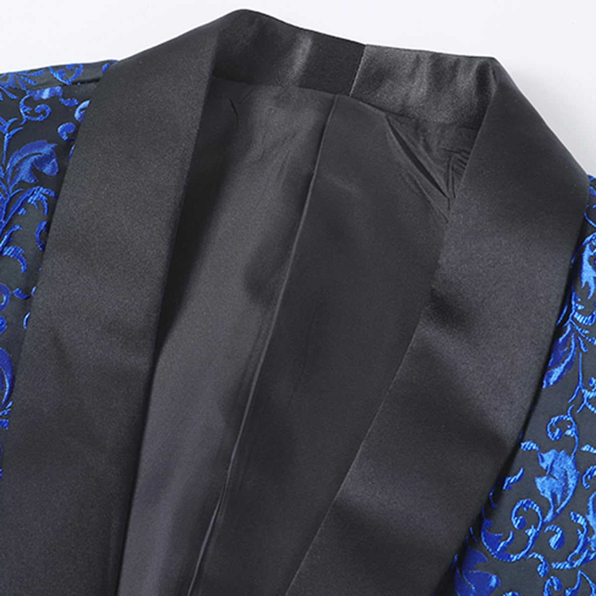 Allthemen Herren Sakko Paisley Blazer Jacquard Glitzer Smoking Hochzeit | Anzugjacke Slim Fit, Party Abendessen, Bunt, Casual Sportlich, Floral, Schalkragen, 1 Knopf, Pailletten