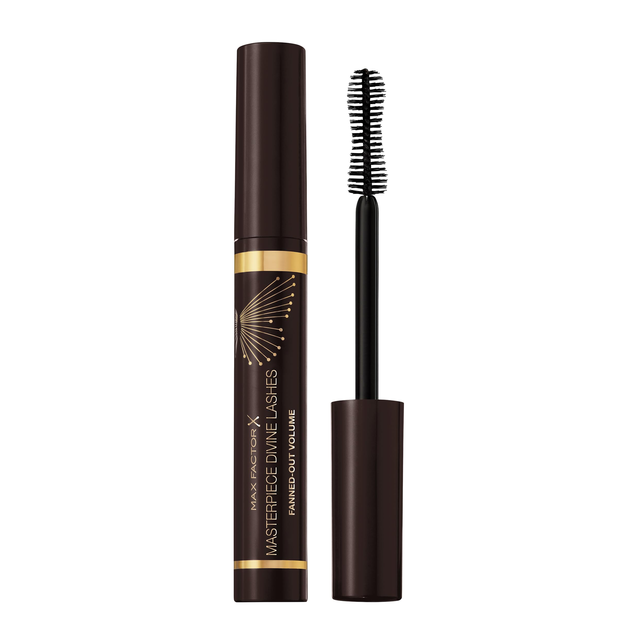 Max Factor Divine Lashes Mascara Black Brown 002, Ultimate Volume, Flutter Technology, 420-Fibre Silhouette Brush - Image 2