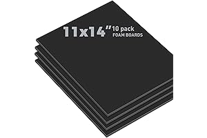 Golden State Art 11x14 PVC Foam Board 10-Pack (3/16" Thick, Black)