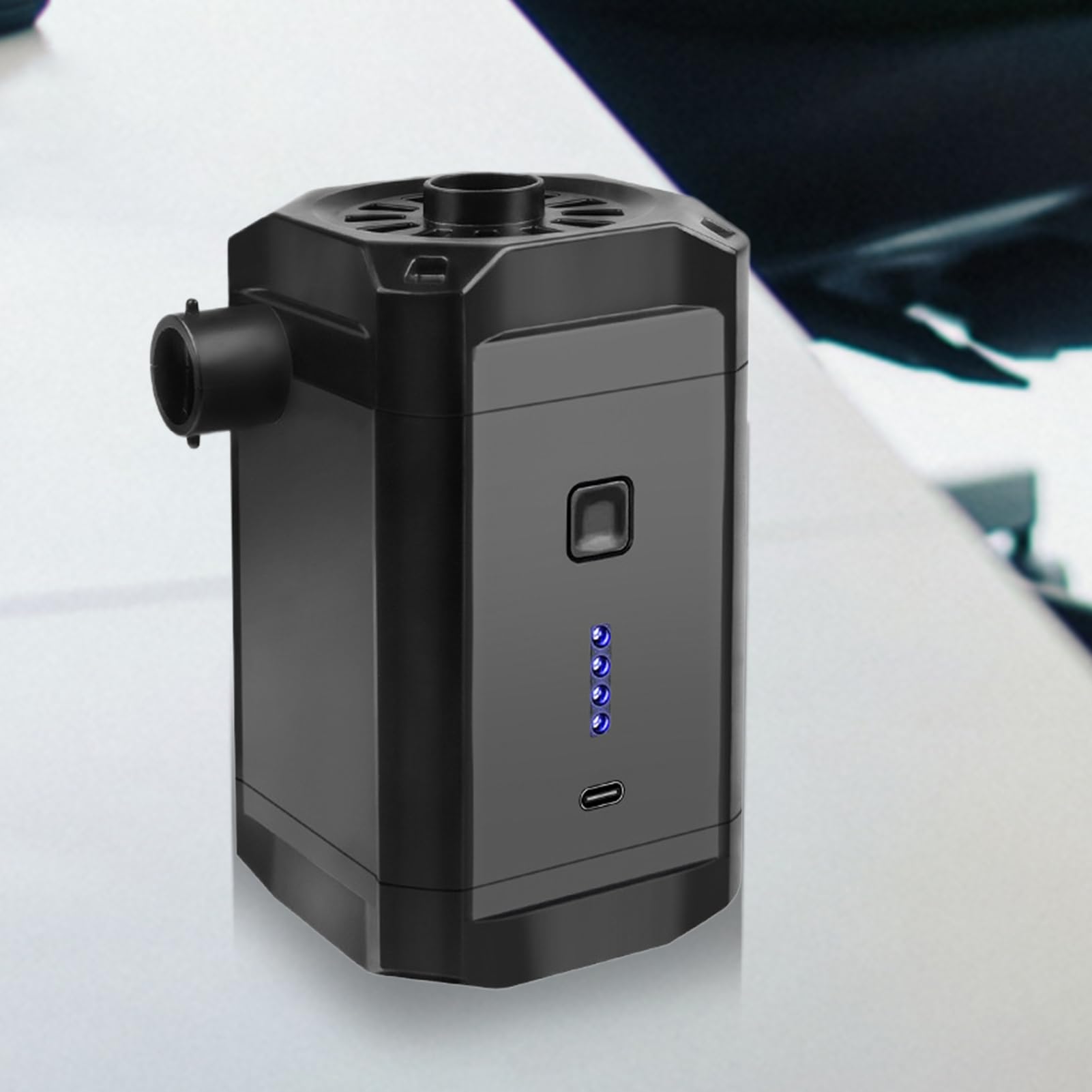 Air Pump pontony, podkładka do spania w podróży pompka powietrzna, 5,2 x 2,99, kompaktowe urządzenie do inflacji elektrycznej, nadmuchiwana mata do pływania na basenie, zabawki wodne i maty do