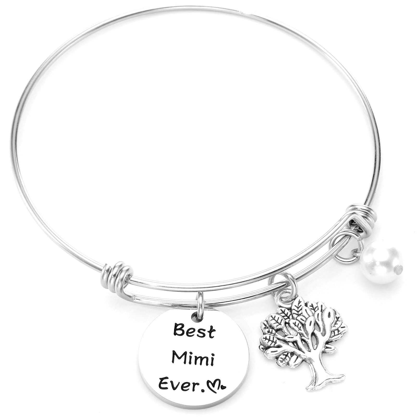 Kivosliviz Mimi Gifts Bracelet for Women Best Mimi ever Bangle Jewelry Ornament Gift for Mimi Charm Bracelets Mimi