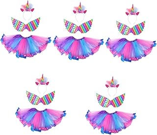 PRETYZOOM Arco De Cabelo 5 Conjuntos De Roupas De Para Meninas Vestido De Tule Para Crianças Saia De Tule Para Crianças Vestido De Aniversário Traje De Desempenho Terno De Princesa