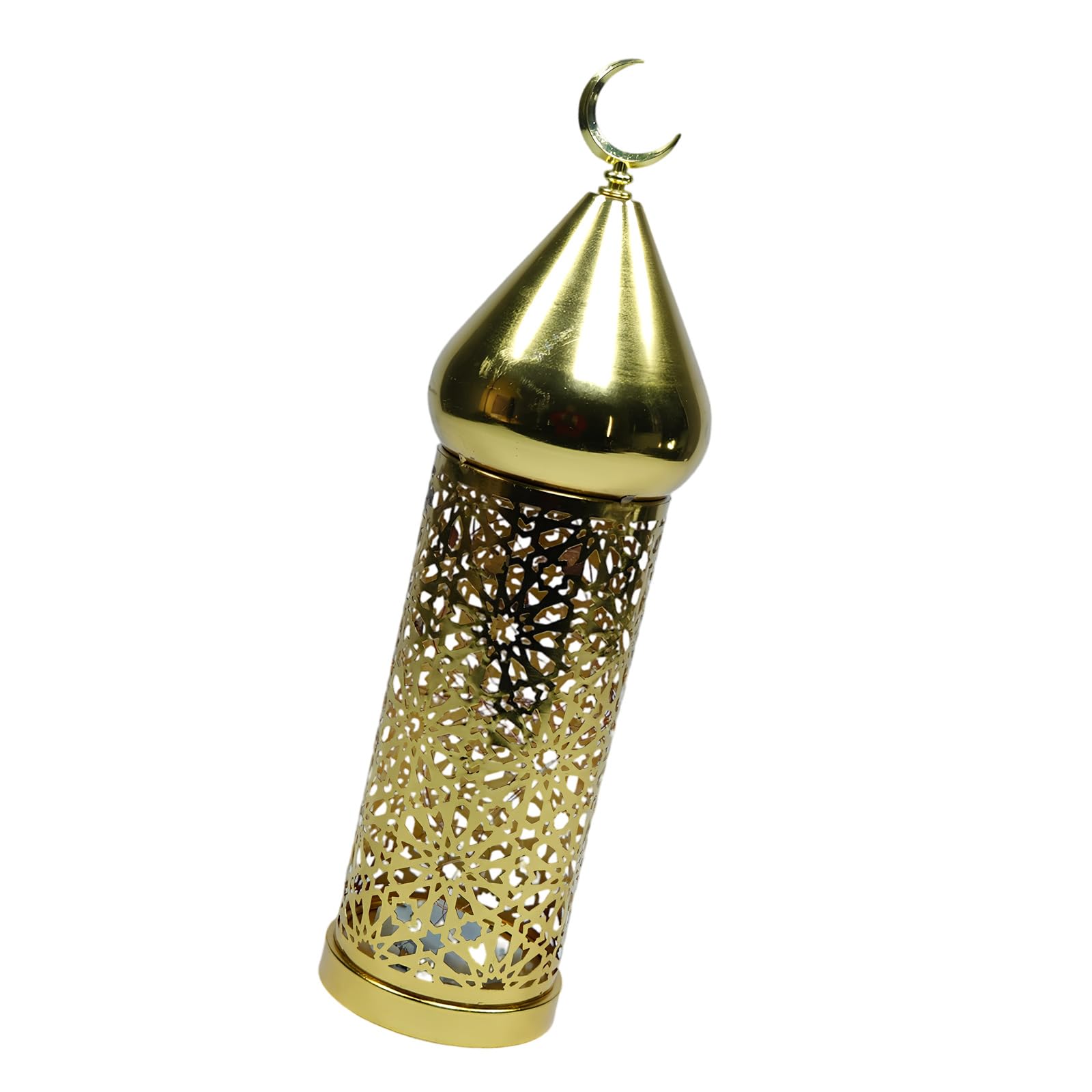 Decorsative Indoor Gold Moroccans Lamp for Home Decors Hollowed LED Light Ramadans Lamp Centerpieces Table Decoration Wedding Decoration Light