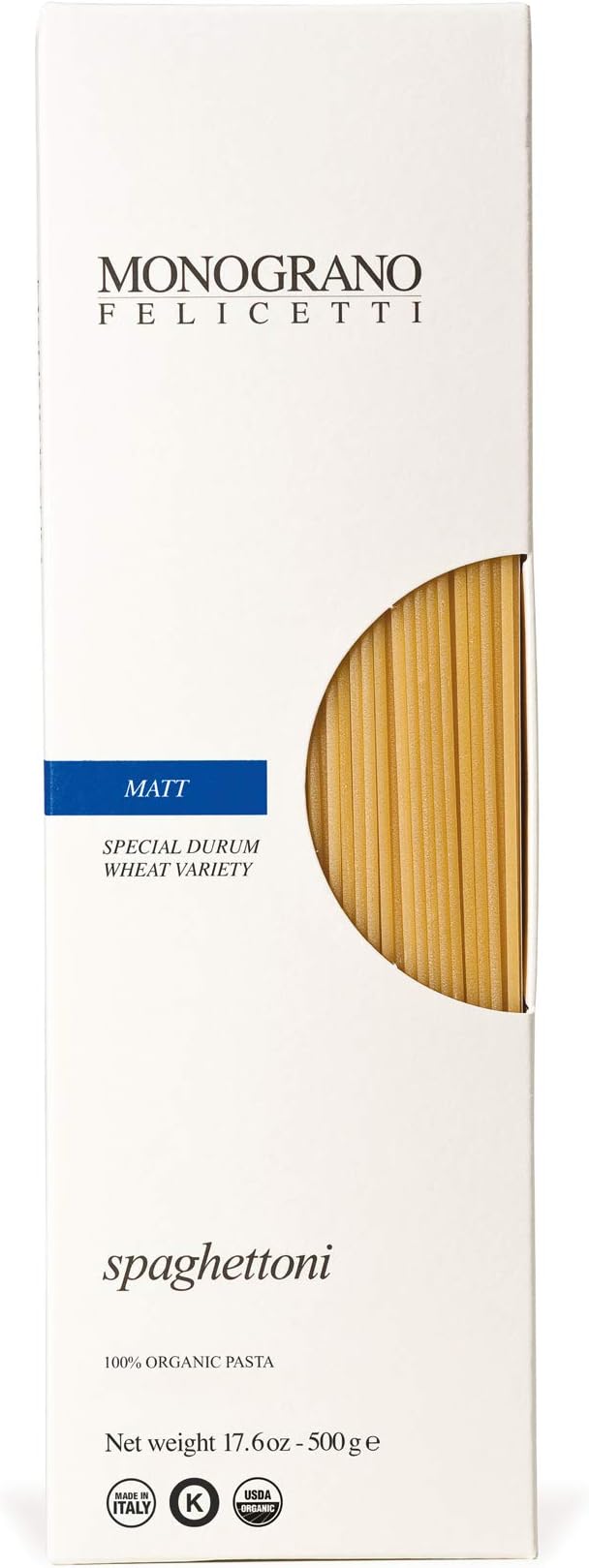 Monograno Felicetti Matt Spaghettoni Pasta Italian Organic Non-GMO 17.6oz (500g)