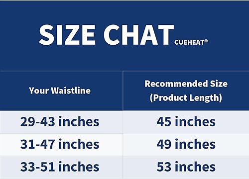 Vista 6 de CUEHEAT Heated Waist Belt, Cordless Heating Pad for Low Back, Electrical Heating and Massage, Rechargeable Battery Powered (Black, 53 inches)