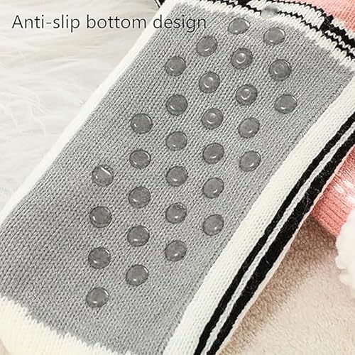 Toselfwith Ultra-Thick Cashmere Slipper Home Socks, Winter Indoor Non Slip Fluffy Thermal Cozy Christmas Socks for Women4