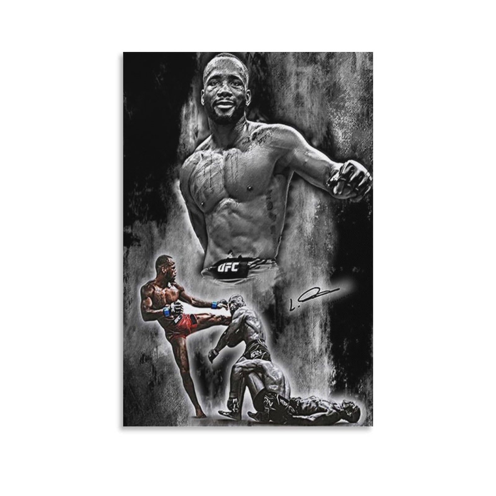 ASUIU Leon Edwards Canvas Poster Canvas Art Poster And Wall Art Picture Print Modern Family Decor Posters 20x30inch(50x75cm)