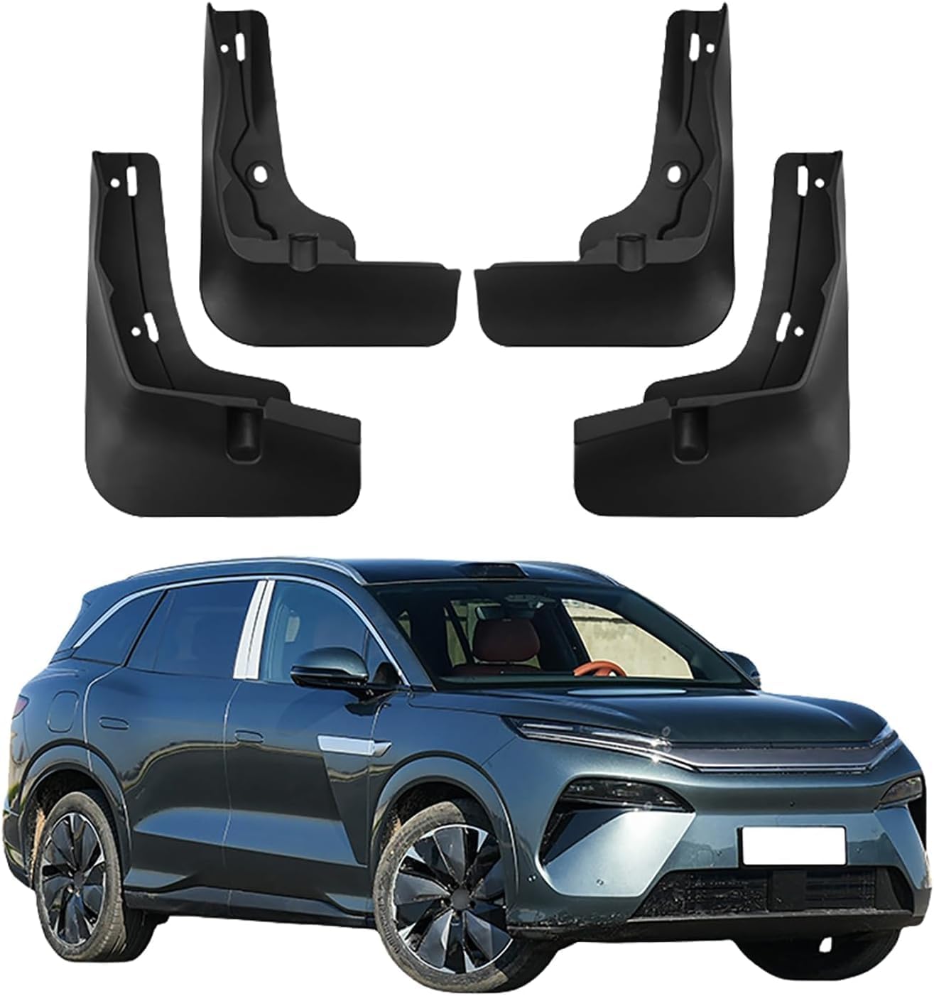NYSLDSCO 4Pcs Premium Mud Flaps for BYD Tang L 2025 Front and Rear Splash Guards Durable Mudguards Protection Against Road Debris