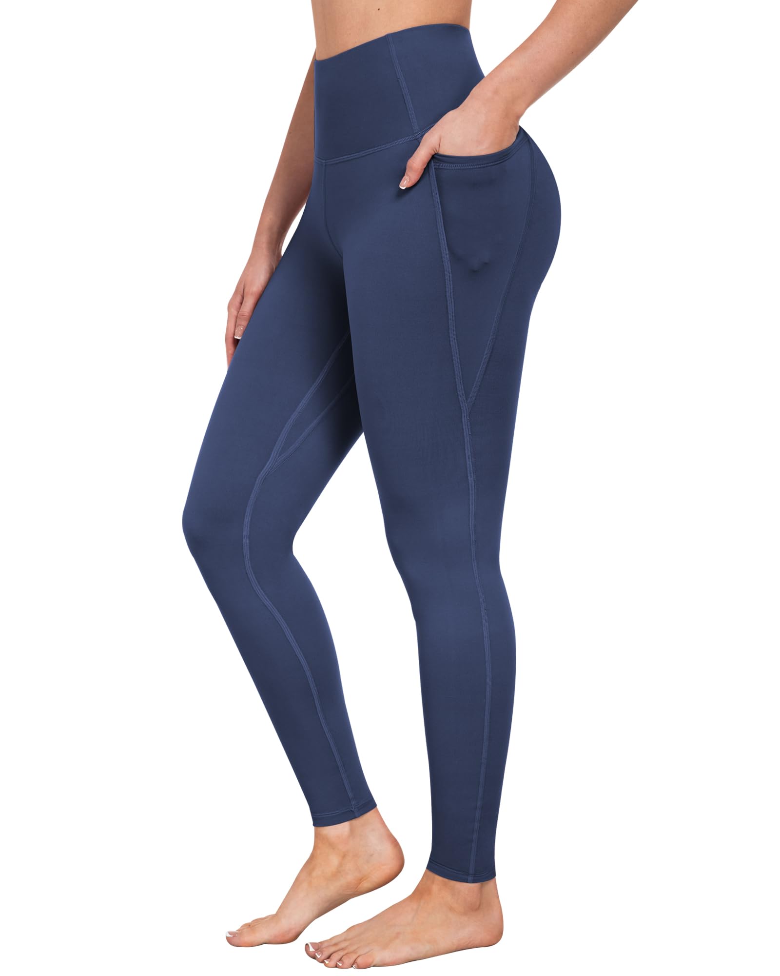 Leggings con bolsillos para mujer, control de abdomen, cintura alta, suaves, para entrenamiento, atletismo, correr, yoga, gimnasio — view 16