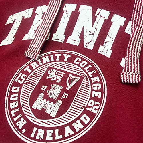 Ltd. Carrolls Irish Gifts Red and White Trinity College Dublin Ireland Mesh Hoodie2