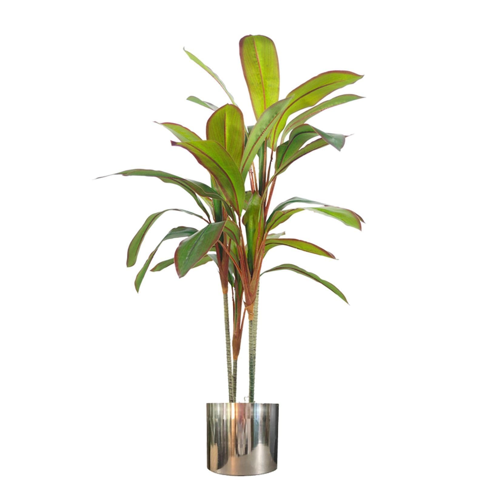 Artificial Realistic Palms Faux Moss Tree in Metal Planter