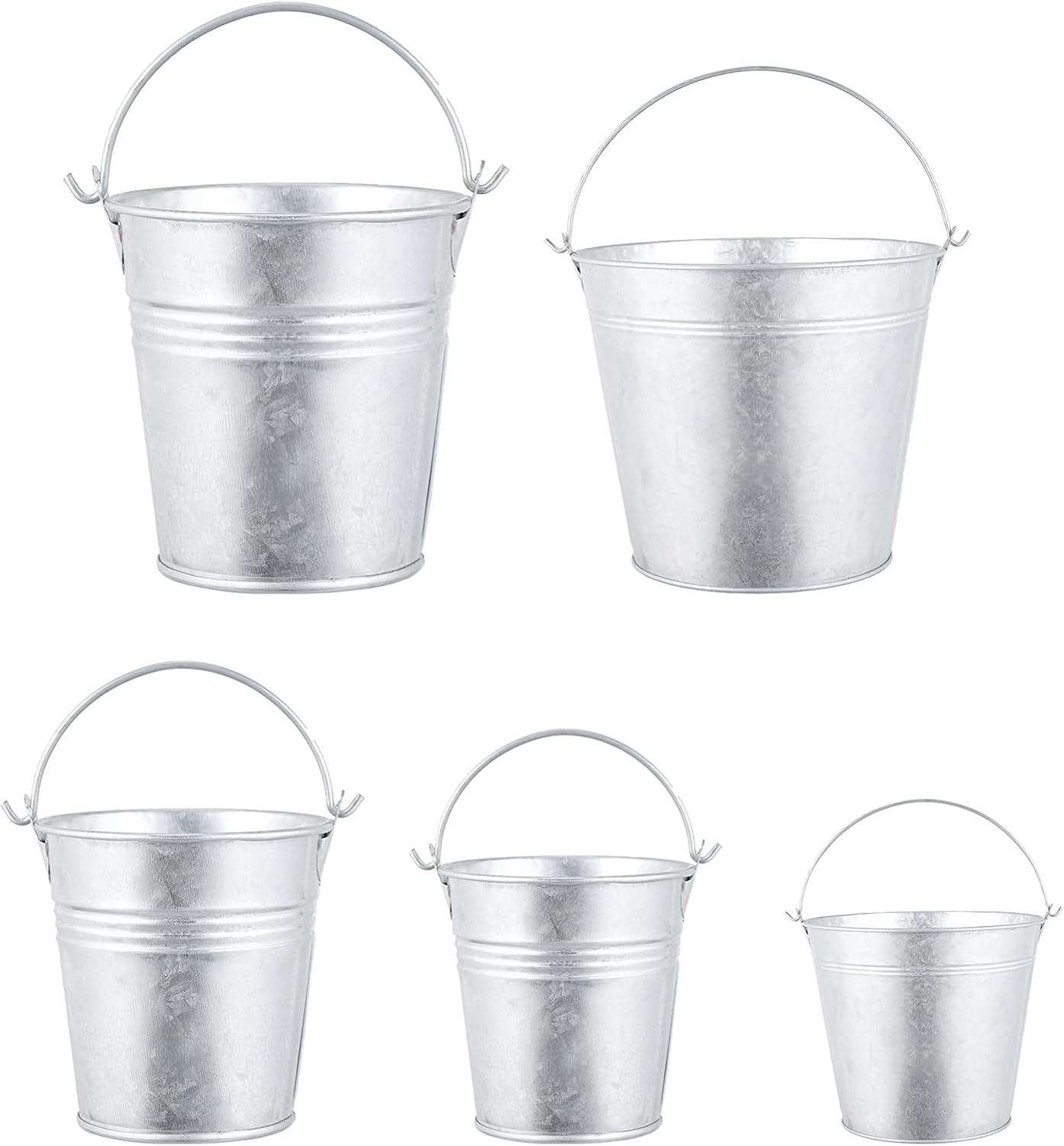 Yardwe 5pcs Tin Bucket Old Iron Bucket Large Tin Bucket