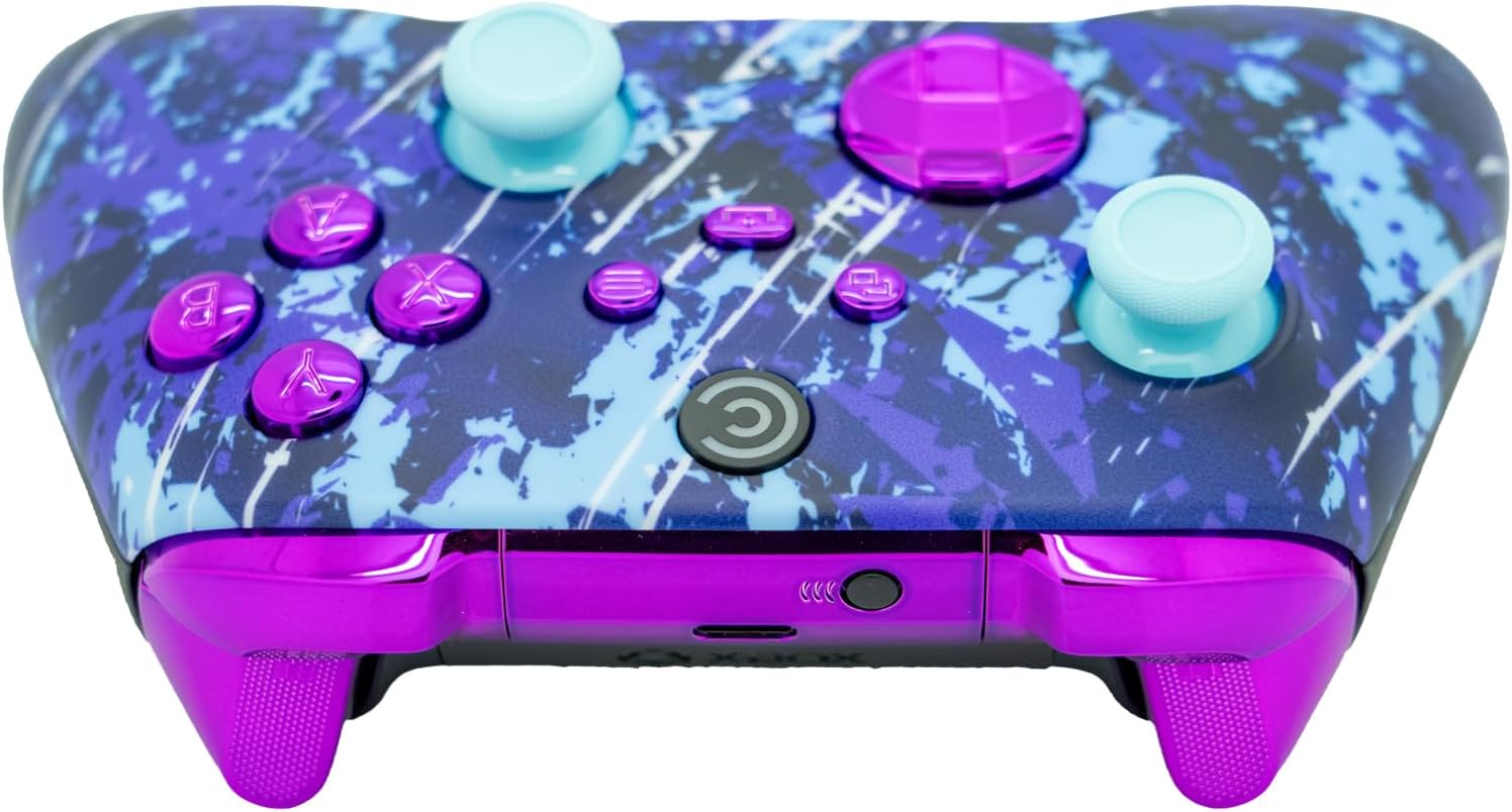 Custom Controllerzz Designer Series Custom Wireless Controller for Xbox Series X/S, Xbox One, & PC - Multiple Designs Available (Astronaut & Purple Chrome Inserts)