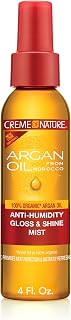 Creme of Nature Anti-Humidity Gloss & Shine Mist with Organic Argan Oil - Frizz Control, Heat Protection Spray, 4oz