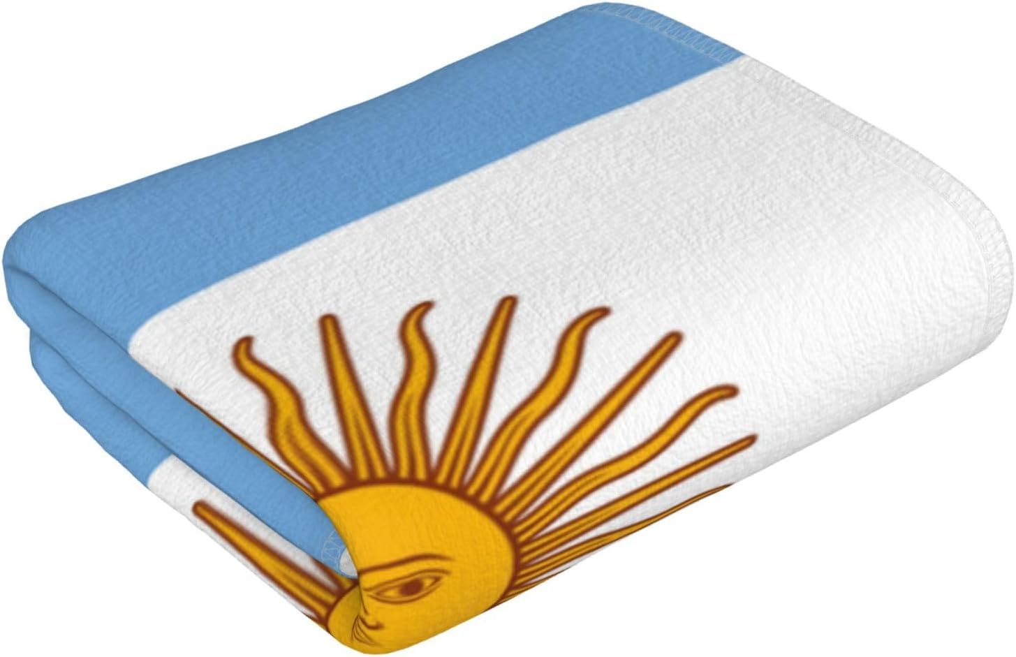Argentine Flag Print Hand Towels for Kitchen, Decorative Bathroom Towels Decor Farmhouse Cute for Men Women Gifts