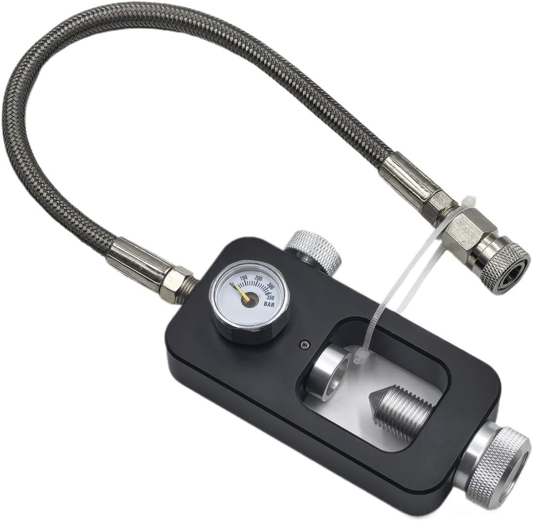 Scuba Fill Refilling Station Air Tank for Scuba Cylinder 10 or 24 inches Stainless Steel Braided Hose 4500psi Charging Adapter(NO Hose 5000psi)