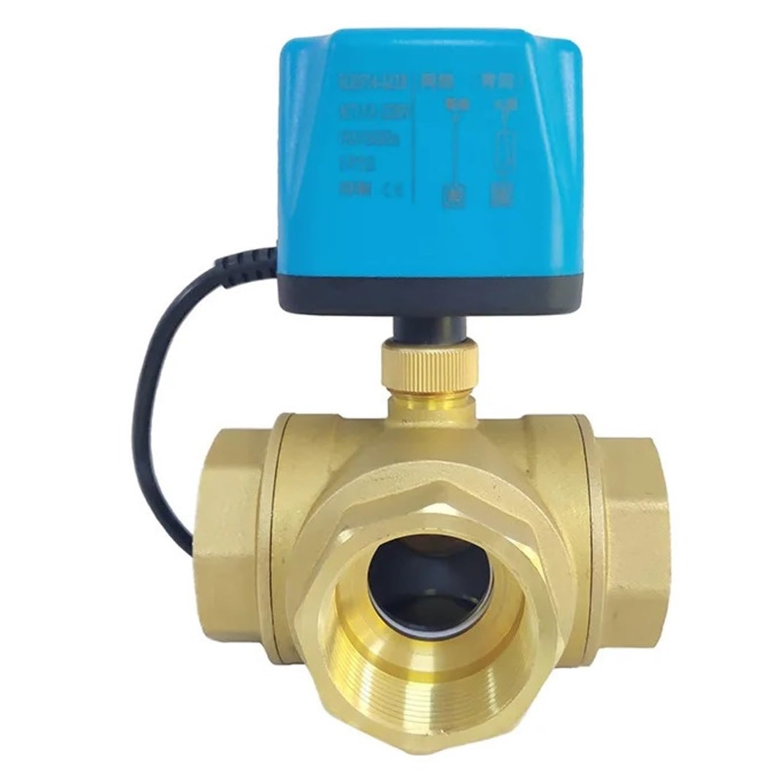 Vanne à bille électrique motorisée 3 voies 1" T-Type interrupteur intelligent WiFi Smart Life