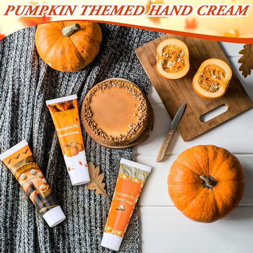 Image of Loopeer 25 Pcs Fall Pumpkin Hand Lotion Bulk Thanksgiving Gifts for Women | Pumpkin Scent Hand Cream Moisturizing Travel Size 30ml Fall Gifts for Women Chapped Hands Thanksgiving Autumn Party Supplies