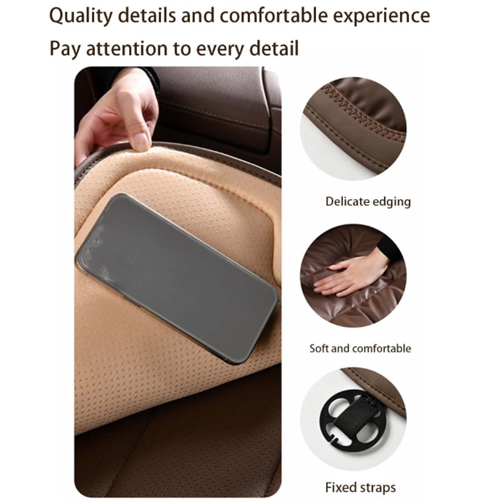 Cuscini per sedili Auto compatibili con Peugeot Partner 2025(Red,B)