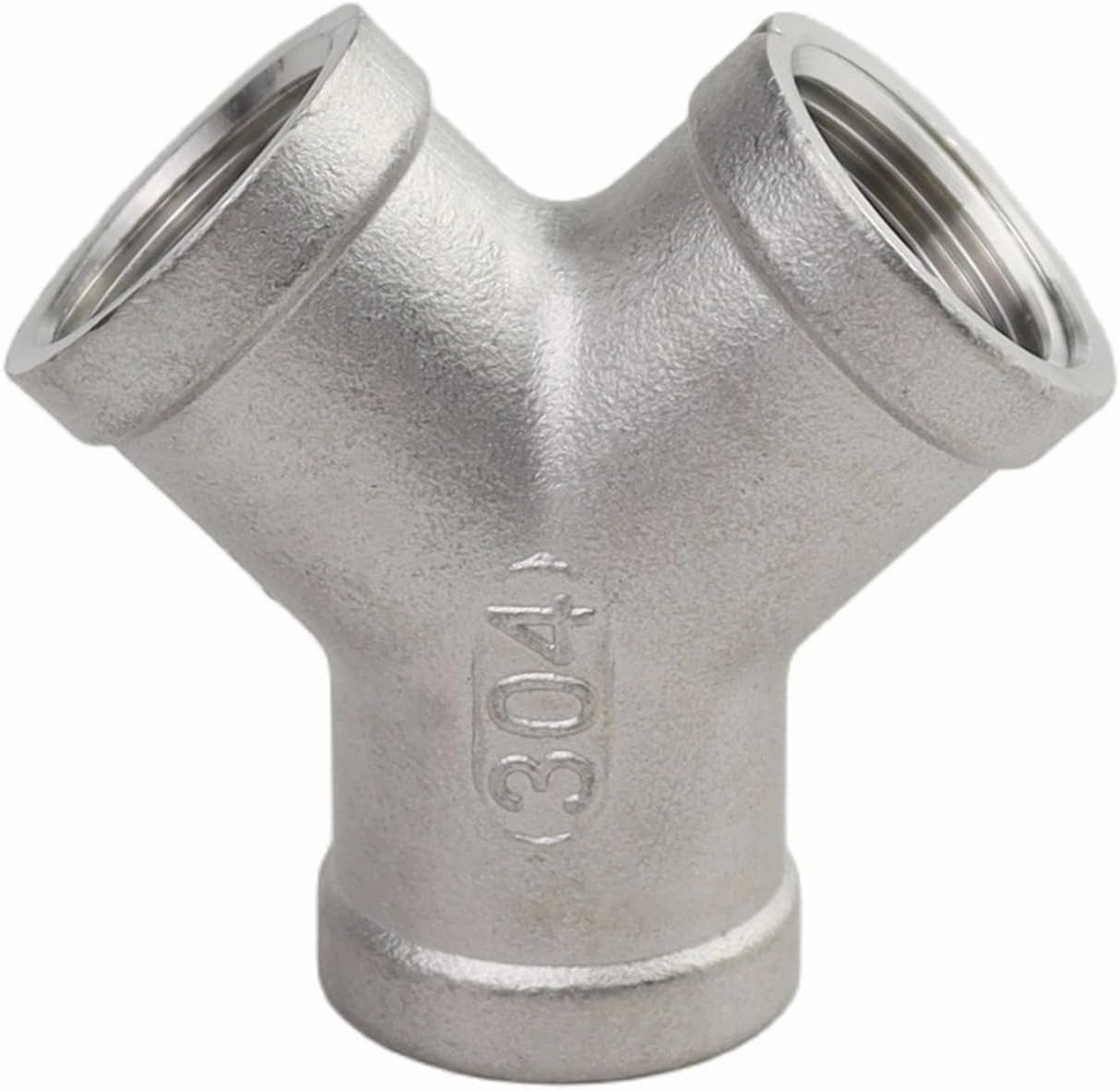 1PCS 304 Stainless Steel Y Shape 3 Ways Joint 1/4 3/8 1/2 3/4 1" 2" Female Thread One Split Two Way Water Pipe Fittings(2")