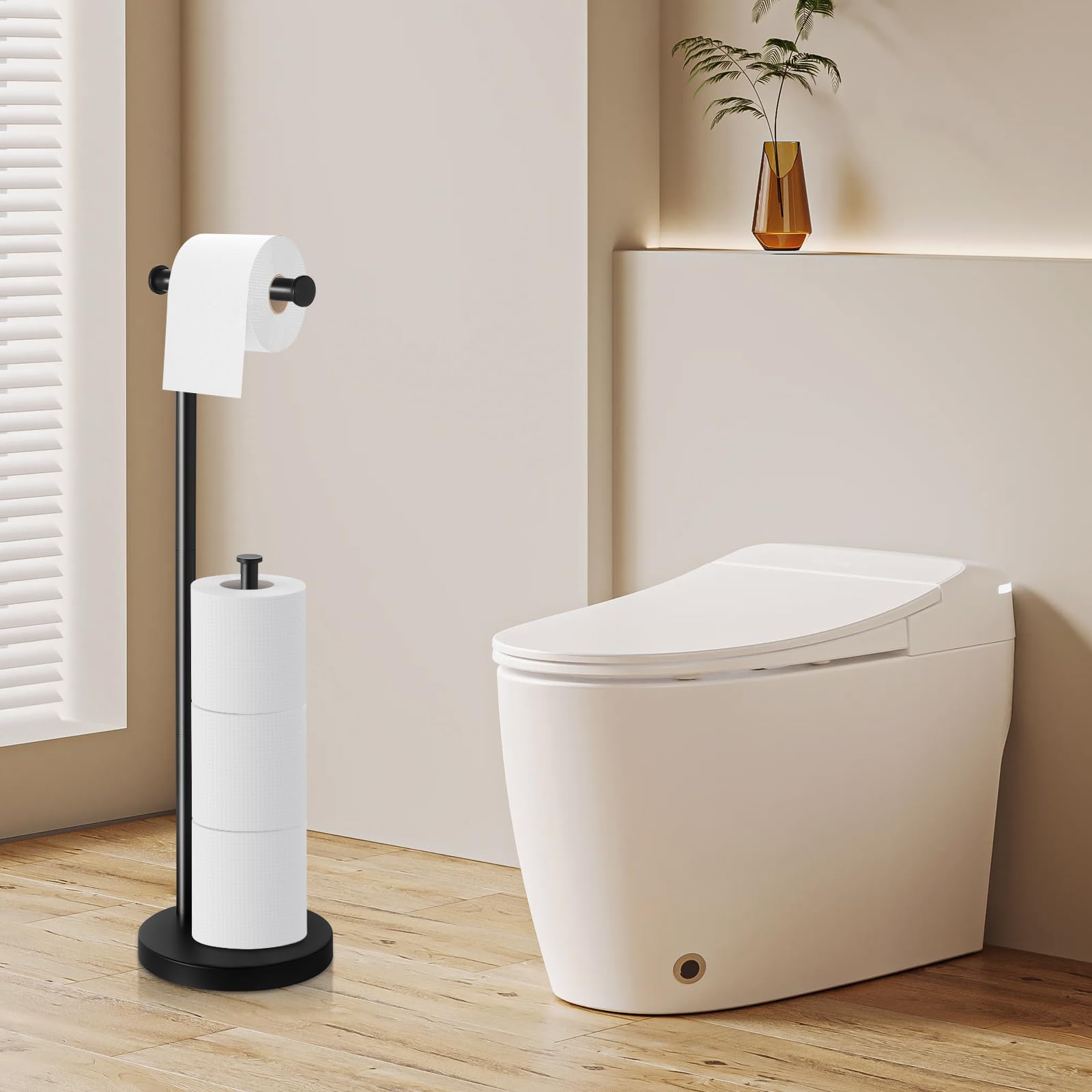 Toilet Paper Holder Stand, Bathroom Toilet Paper Stand with Large Reserve — Amazon image 7
