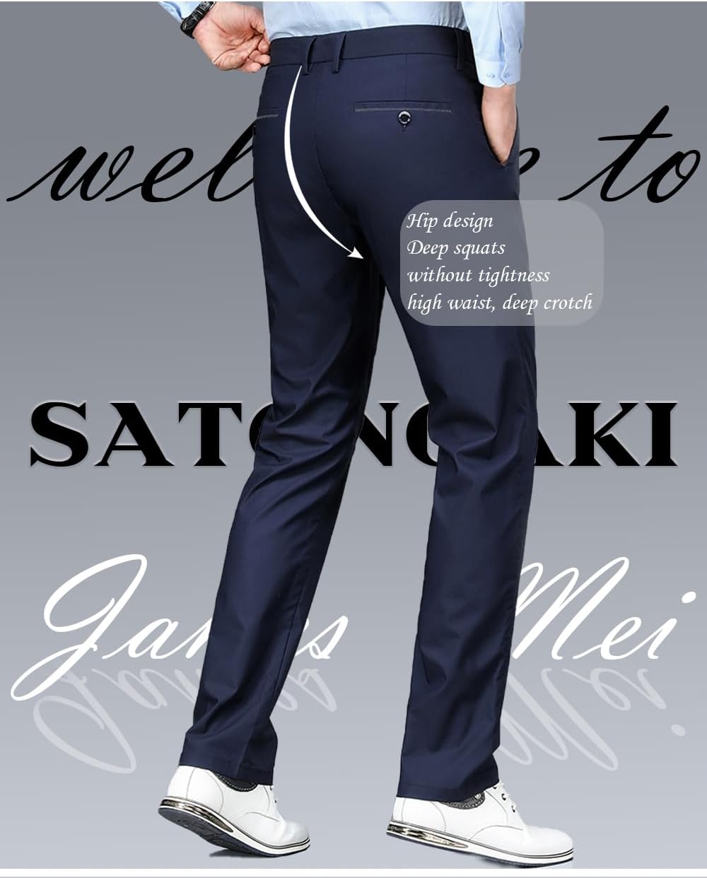 Men's Dress Pants Slim Expandable Waist Fit Flat Front Pant Work to Weekend Pant