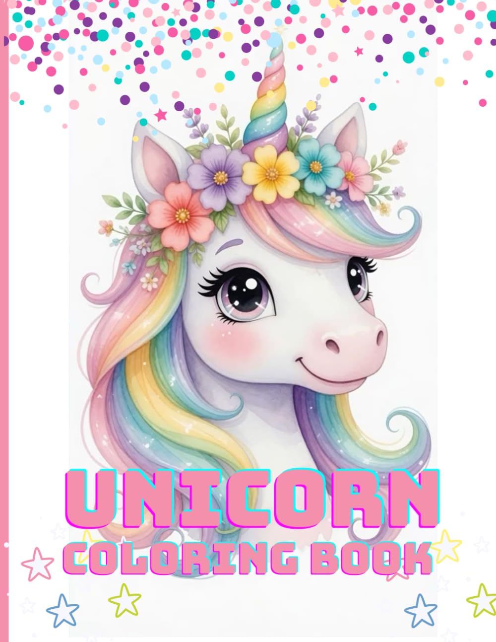 Cute unicorn coloring pages for all ages: Relaxing coloring book