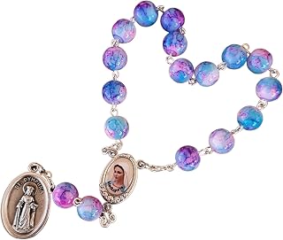 Saint St Dymphna Rosary Chaplet - Stress Anxiety Relief - Mental Illness Autism Depression Gifts