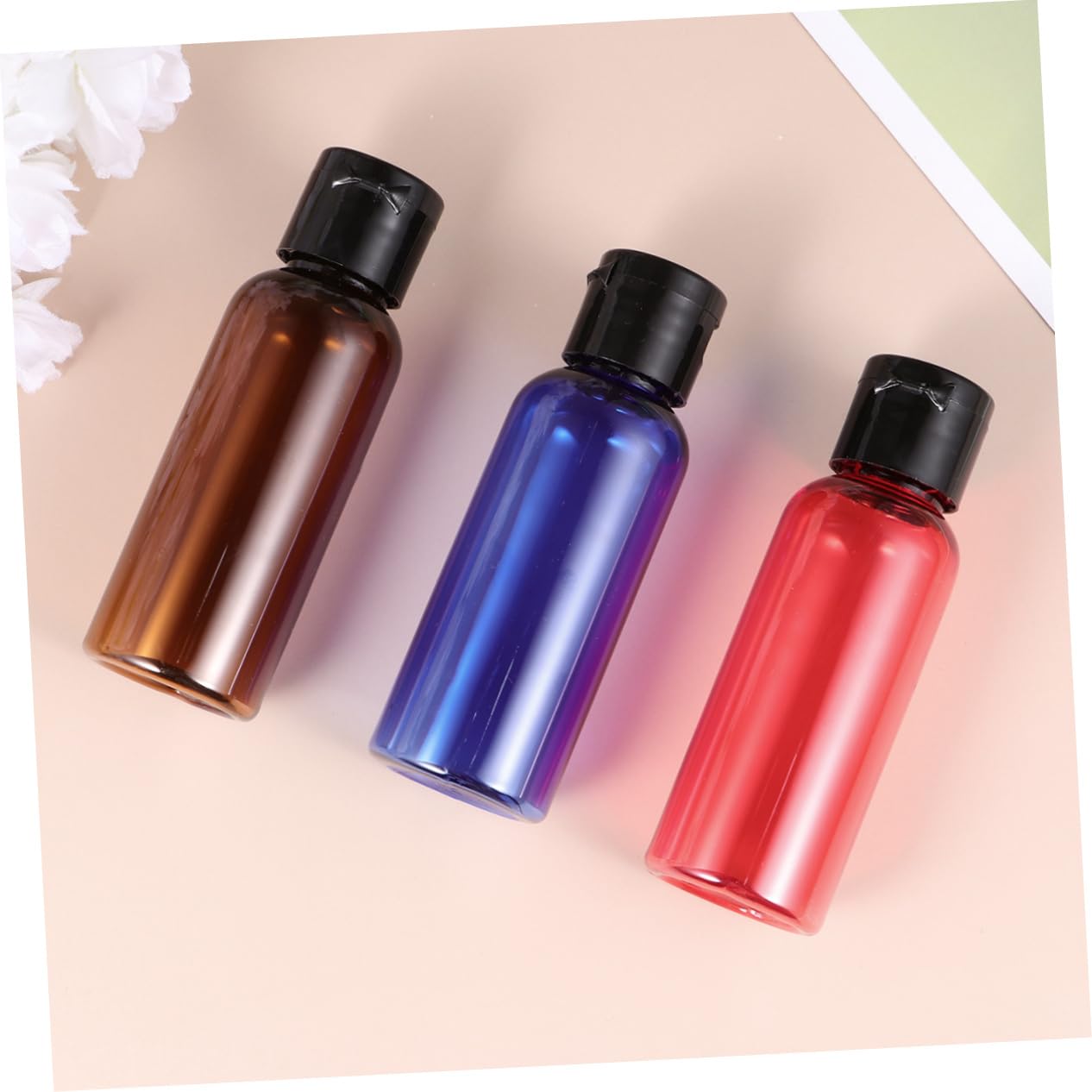 MAGICLULU 3 Set Da 50 Ml Di Bottiglie Da Viaggio Riutilizzabili 5 Opzioni Di Colore Dispenser Per Cosmetici Comprimibili 10 Pezzi * 3