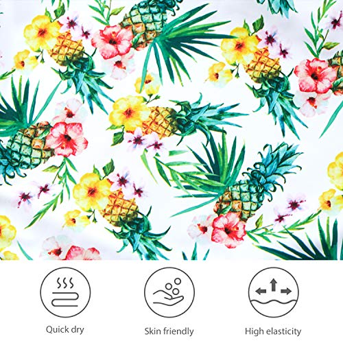 Wantdo Girl's Cute Swimsuits Ruffle Swimsuit One Piece Floral Swimwear Pineapple Print 10 #TOP5