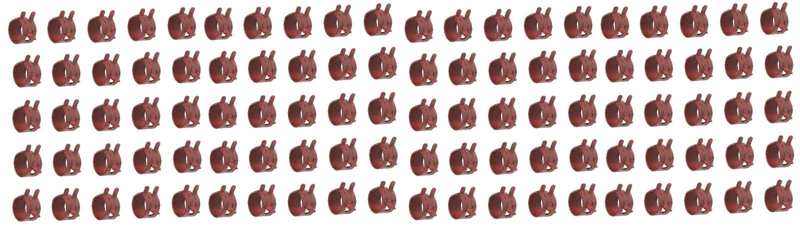 For CLAMP HOSE 1/4In. Fuel LINE (RED) 791850,93053,95162S PACK OF 100 (-5905)