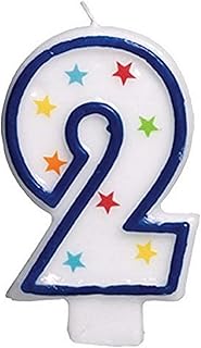 Amscan #2 Flat Molded Candle , Birthday , Anniversary