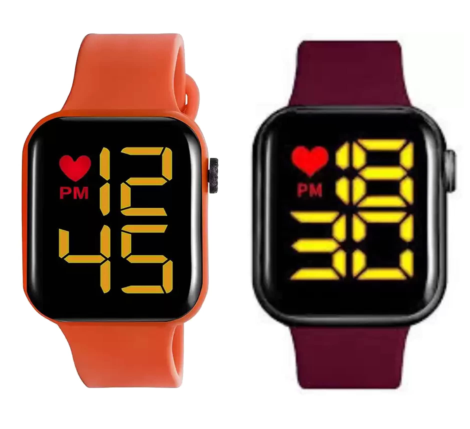 Navkar Crafts Latest New Generation Waterproof Digital LED Watch for Boys, Girls & Kids (Orange Red) (B0B7WJK4L5) Amazon Price History, Amazon Price Tracker