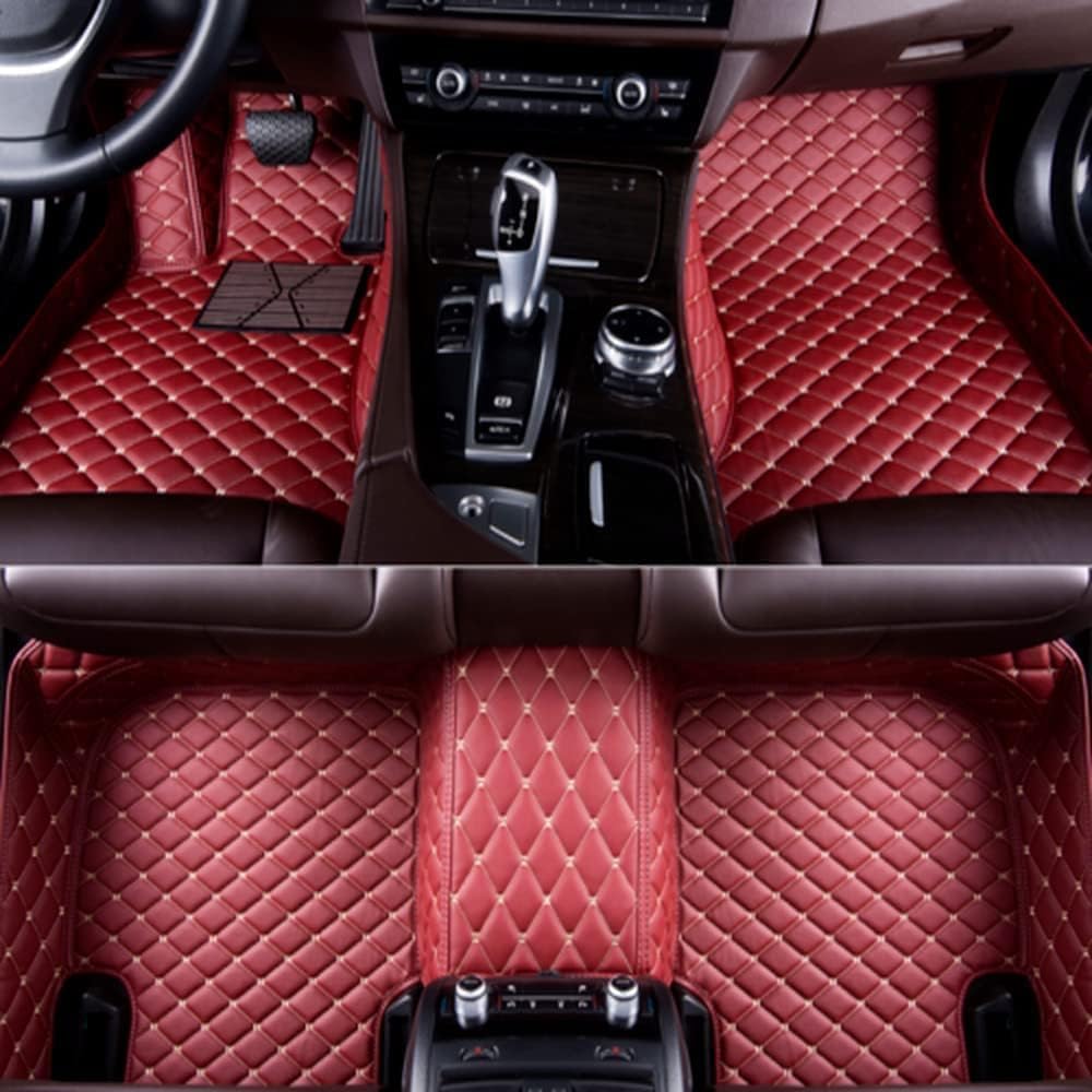 Custom Car Floor Mats Compatible with Mercedes-Benz A B C E G CL CLA CLK CLS ML EQA EQB EQC EQE EQS EQV GLA GLB GLC GLK GLS SLK SL SLC S R AMG GT Waterproof Car Mat (c-Wine Red)