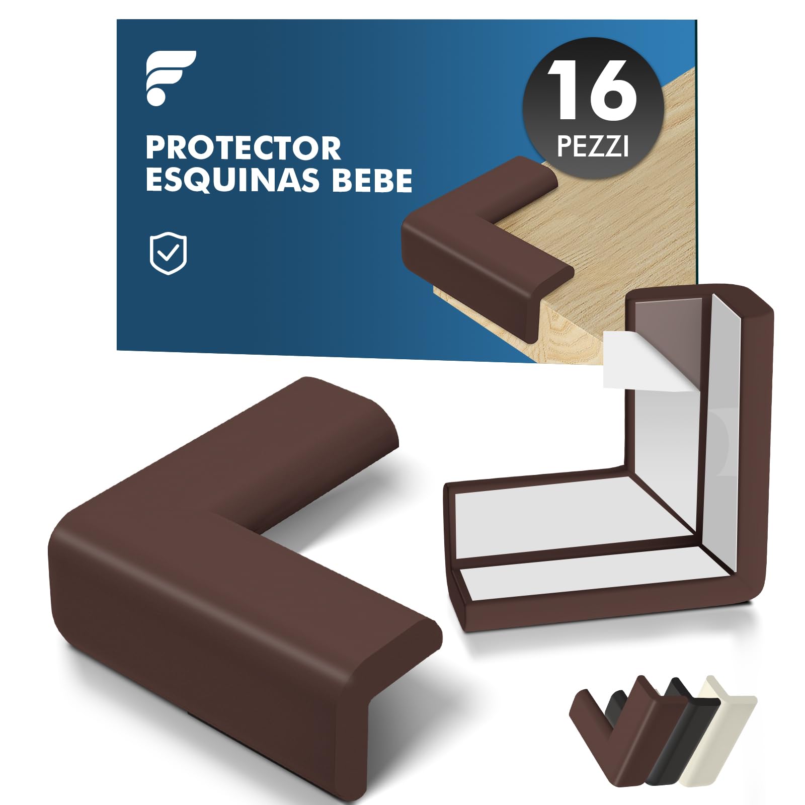 shinfly 16 x Protector Esquinas Bebe, Espuma Suave Protectores de Esquinas para Bebes, Adhesivo Extra Fuerte Protege Esquinas Bebe, Esquineras para Cama, Mesa, Mueble(Negro) — view 11