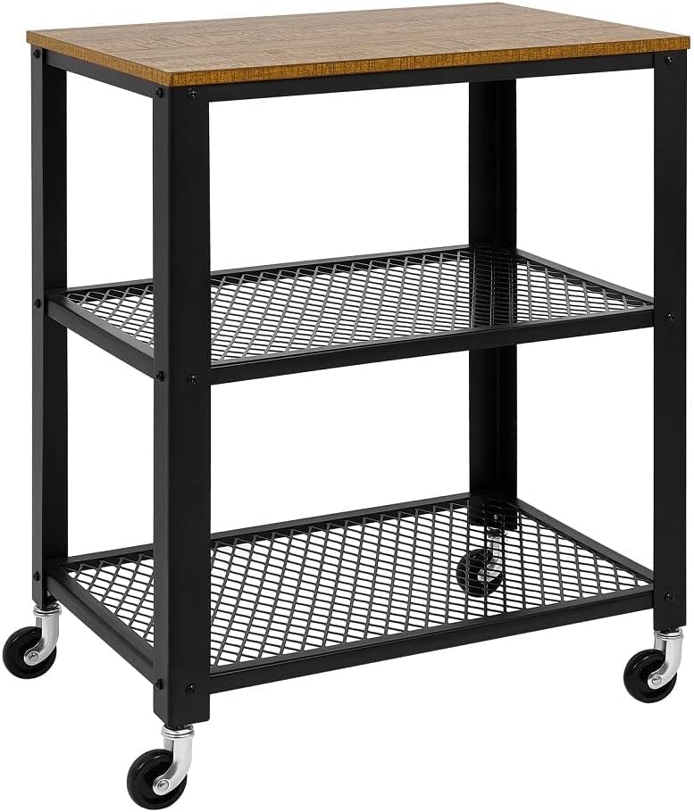 Mondeer Serving Cart Trolley, Kitchen Rolling Trolley Cart with ...